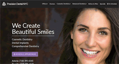 Desktop Screenshot of precisiondentalnyc.com